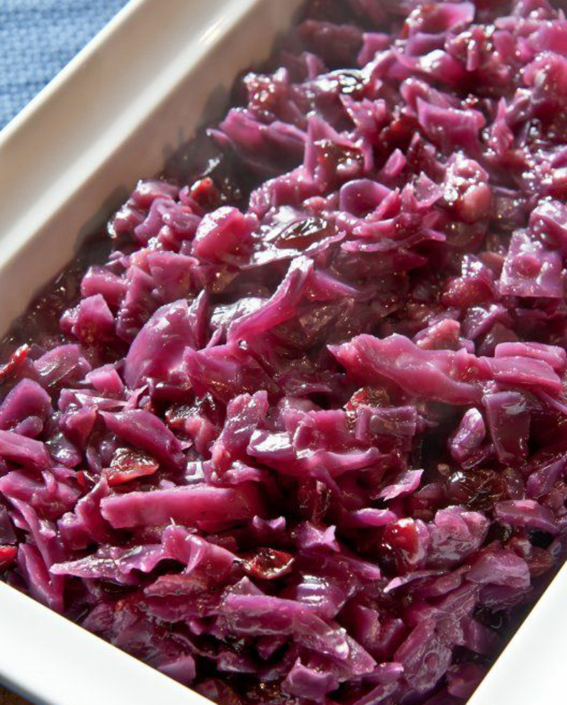 Hot and fruity red cabbage recipe