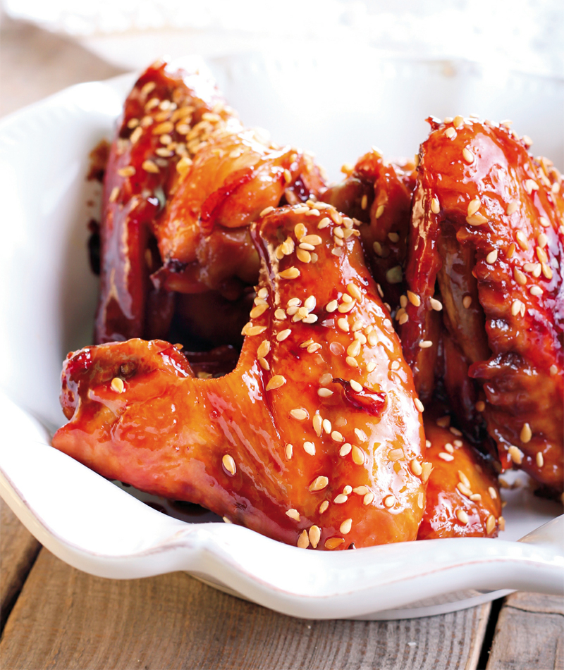 Orange-pepper chicken wings recipe