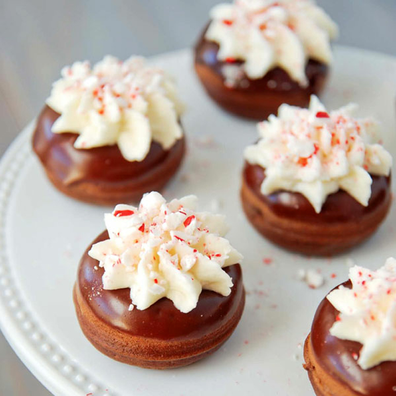 Peppermint-mocha mini donuts recipe