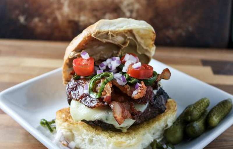 Sweet ‘n salty peanut butter bacon burger recipe