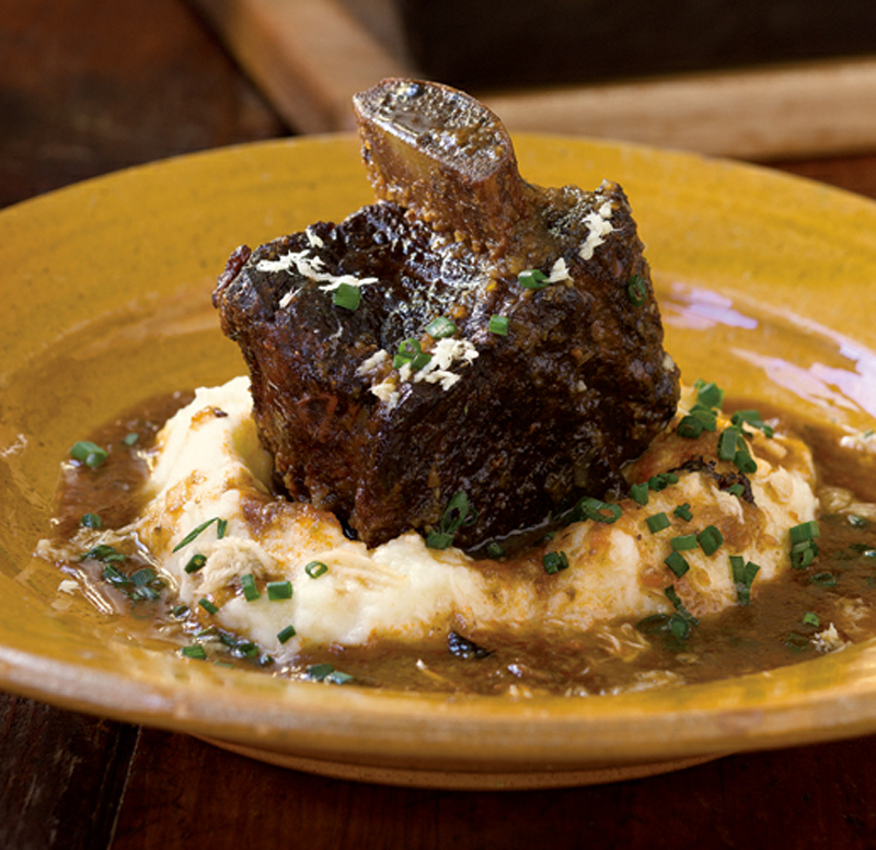 Big brown braised short ribs with horseradish recipe