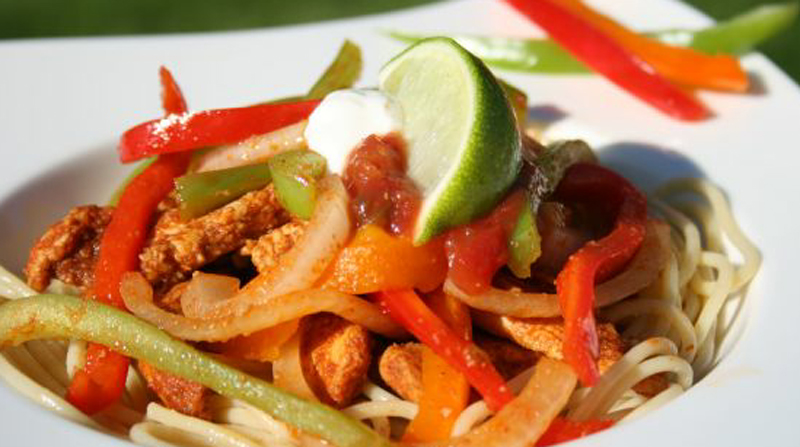 Chicken fajita pasta recipe