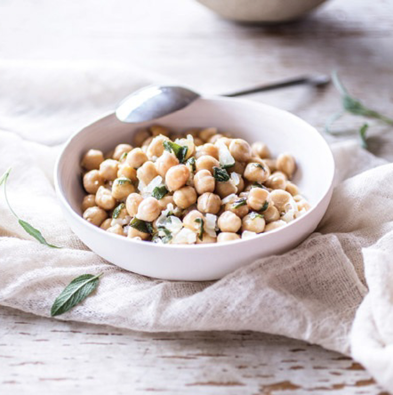 Chickpeas with sage and olive oil recipe
