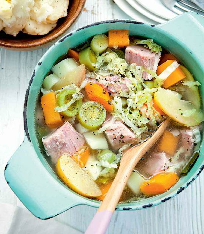 Ham hock with vegetables recipe
