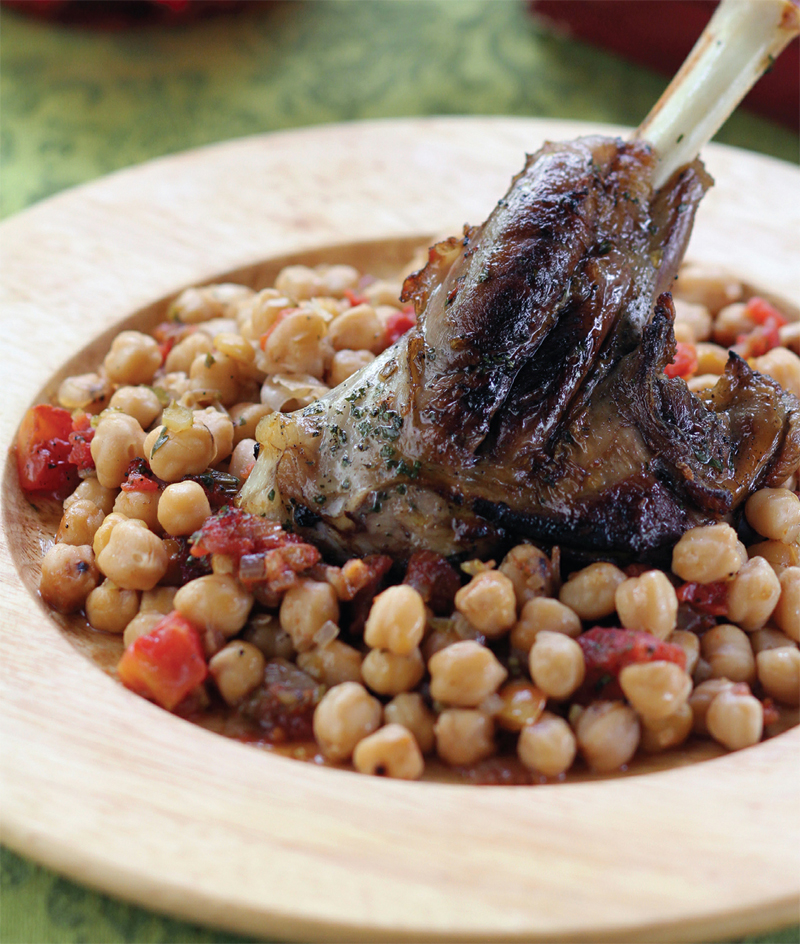 Roasted leg of lamb or goat with xinomavro wine and herbs recipe