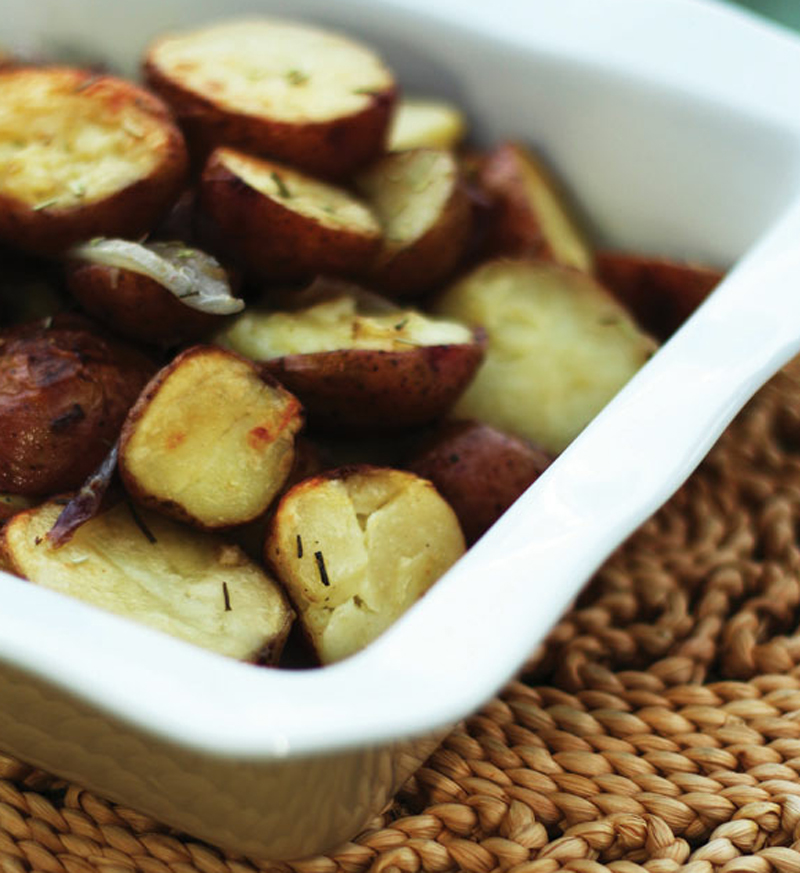 Roasted red potatoes and spanish onions recipe