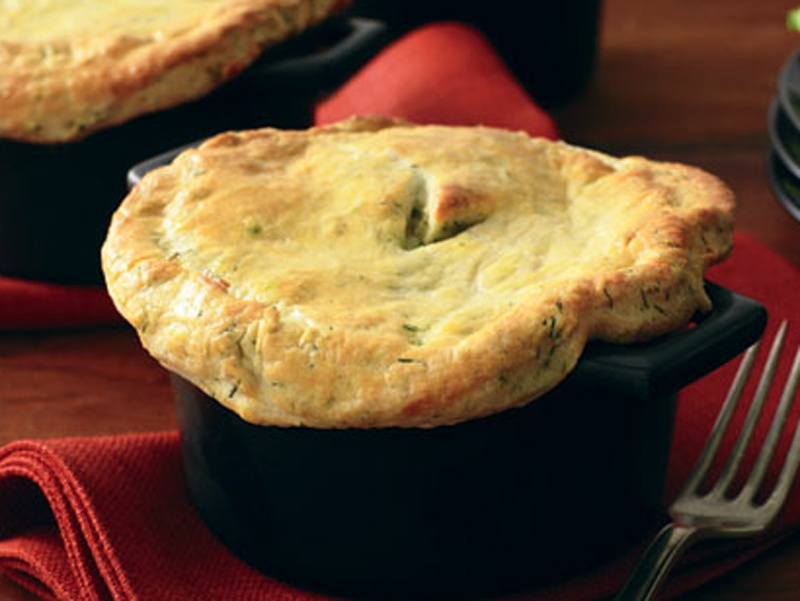 Trout pot pie with a chive and dill biscuit crust recipe