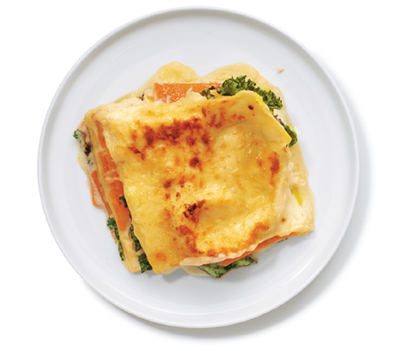 Butternut squash and kale lasagna recipe