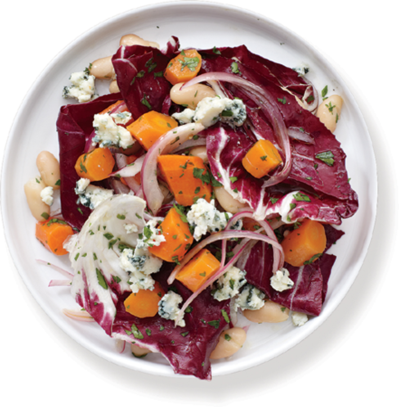 Carrot, bean, and radicchio salad recipe