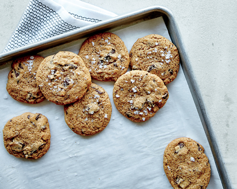 Crunchy-chewy salted chocolate chunk cookies recipe