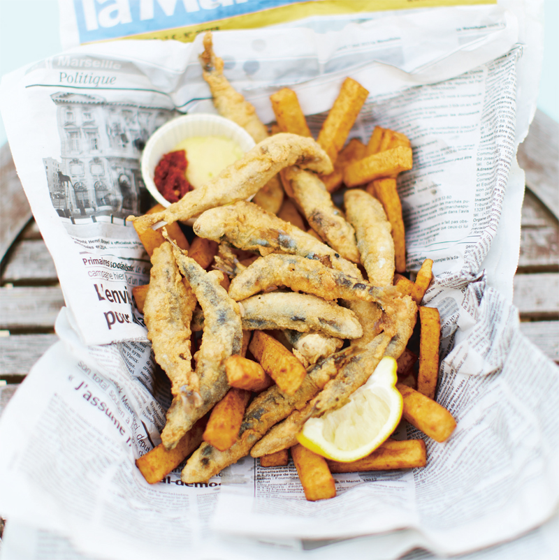 Fish and chickpea chips recipe