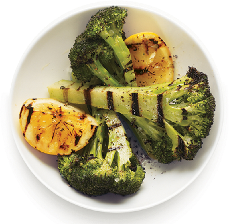 Grilled broccoli and lemons recipe