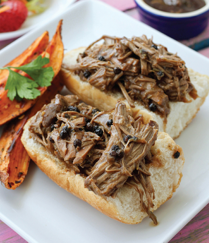 Herby french dip sandwiches recipe