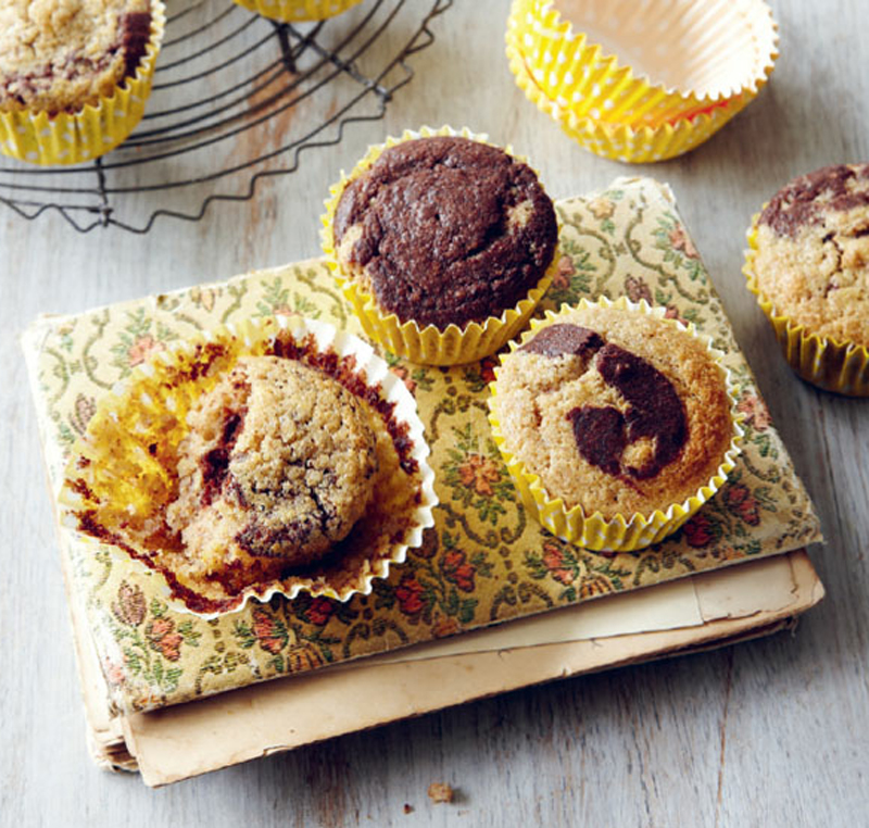 Marbled energy muffins recipe