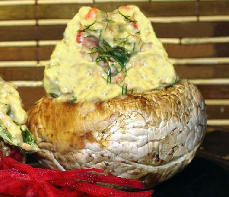 Porto Bello stuffed in Brazilian mix pate recipe