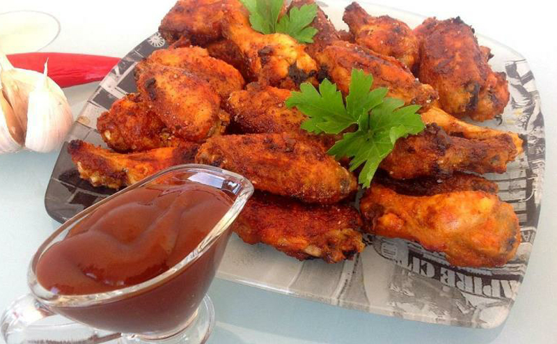 Spicy chicken wings with beer recipe