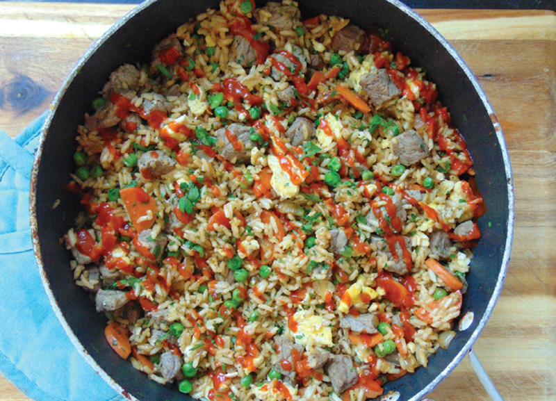 Steak fried rice recipe