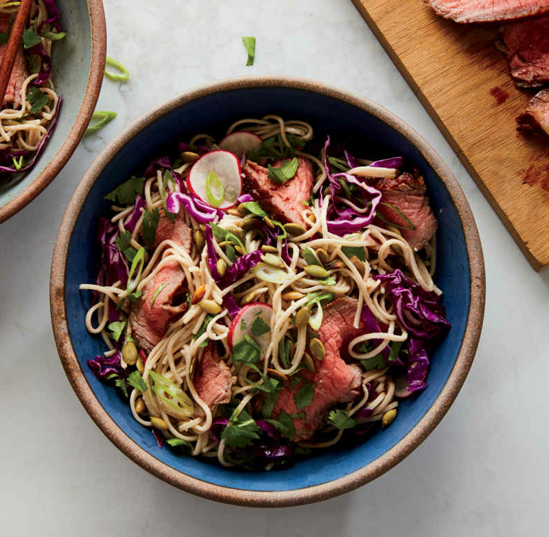 Steak soba salad recipe