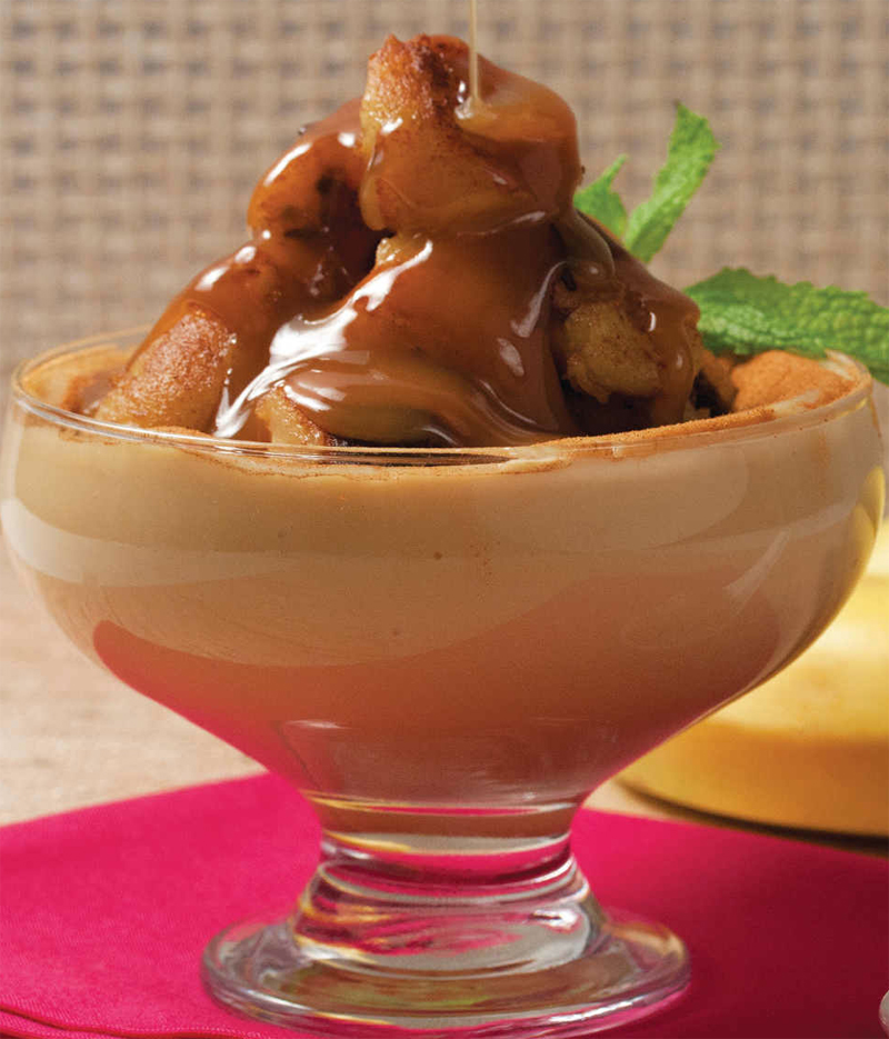 Banana caramel custard recipe