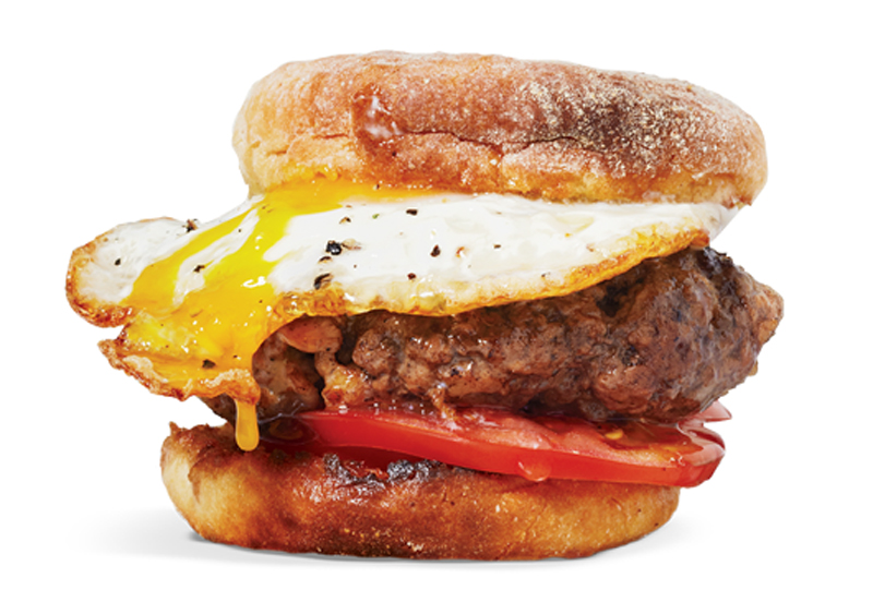 Burger with bacon and egg recipe