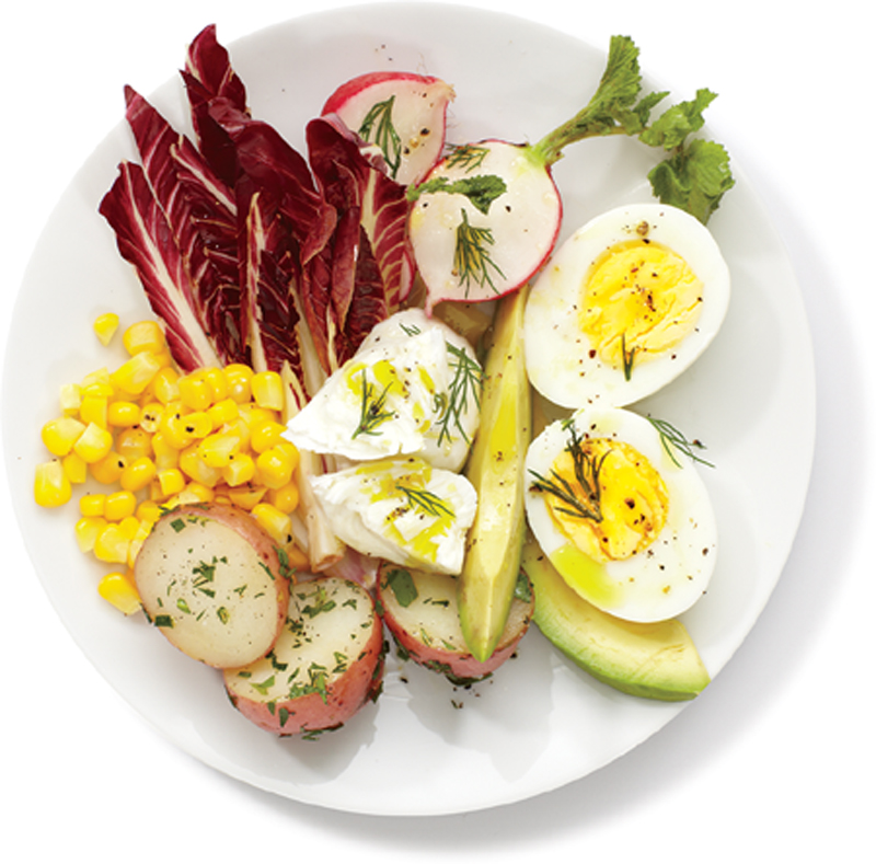 Corn and mozzarella chef’s salad recipe