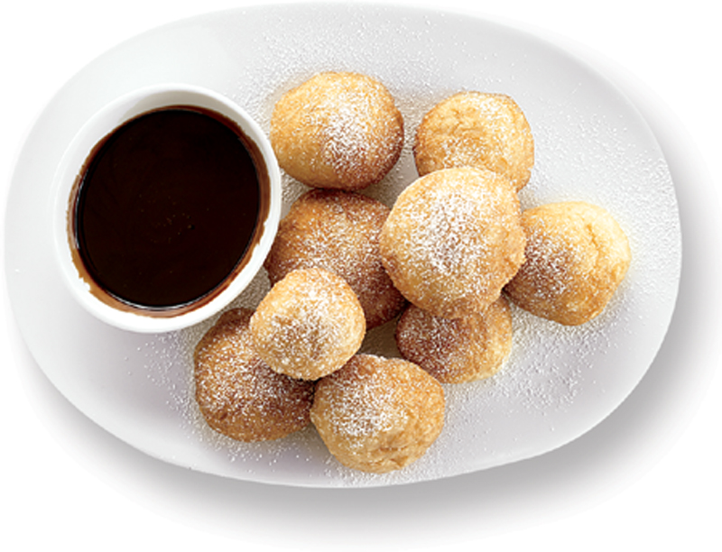 Fried dough with chocolate sauce recipe