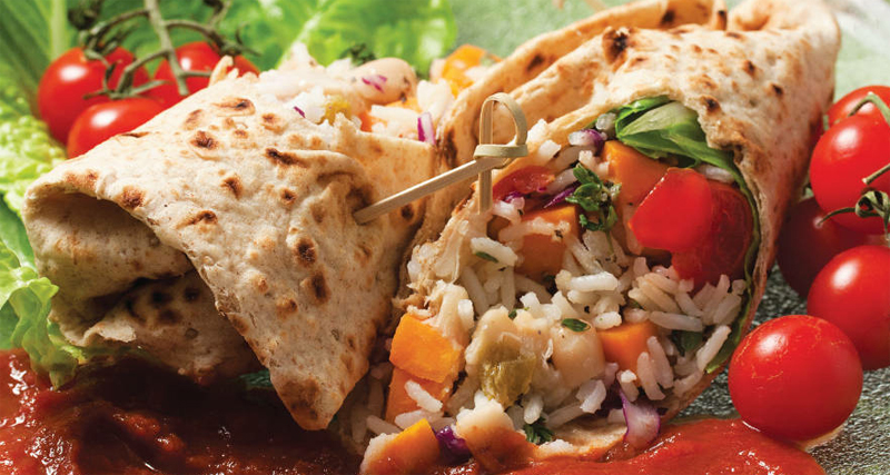 Hot and spicy bean wraps recipe