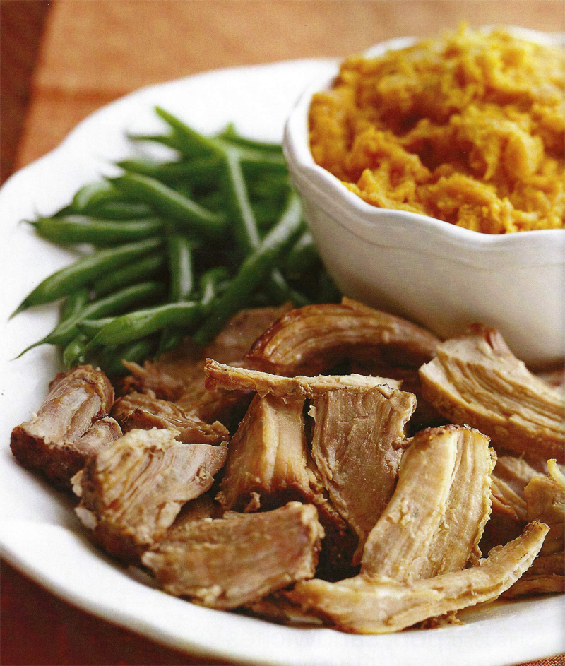 Italian pork with mashed sweet potatoes recipe