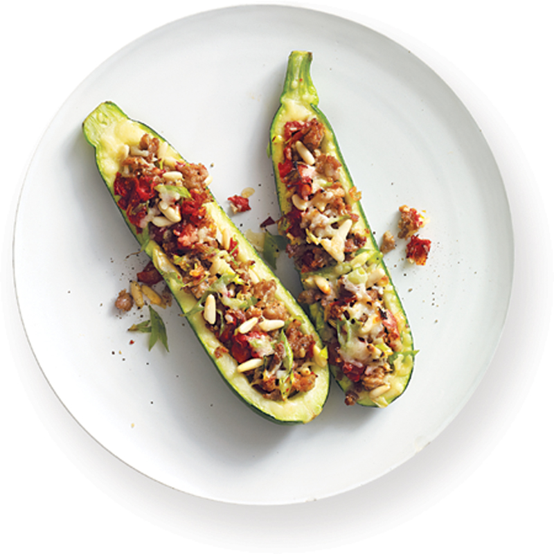 Mediterranean stuffed zucchini recipe