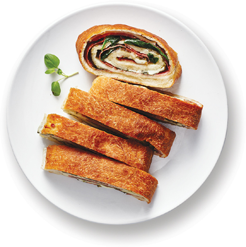 Salami and spinach stromboli recipe