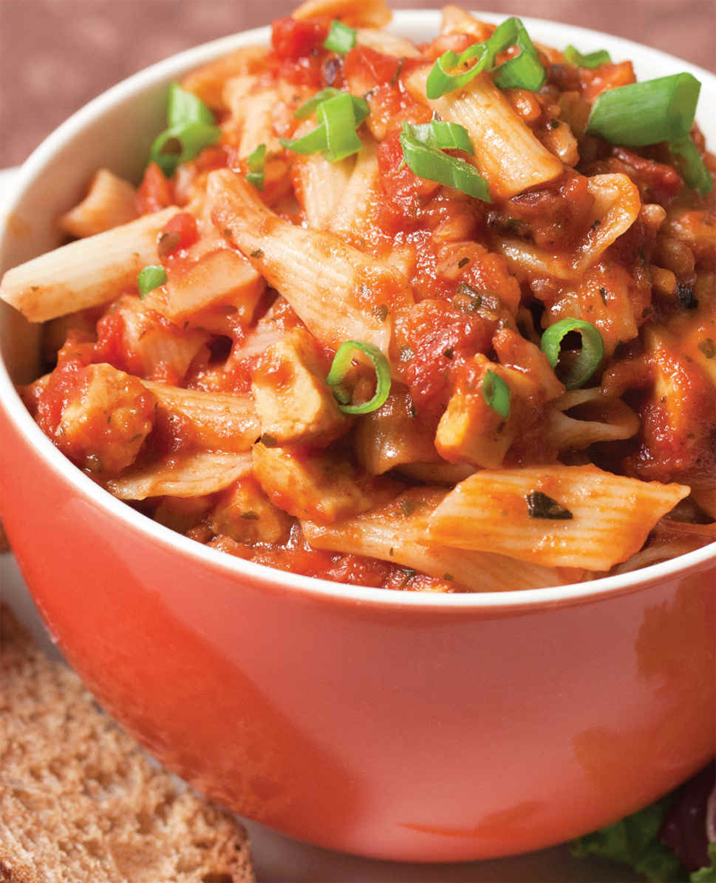 Tempeh marinara with rice penne recipe