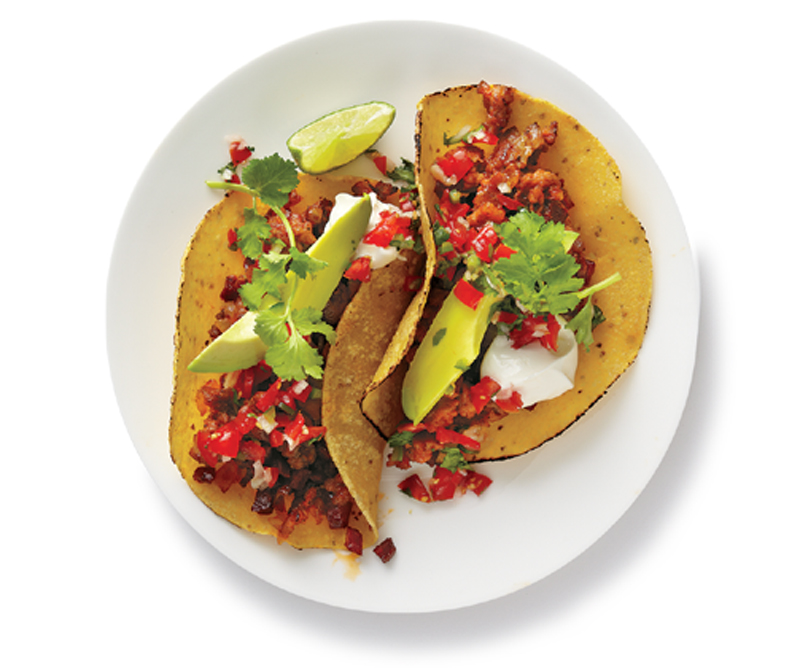 Turkey-chorizo tacos recipe