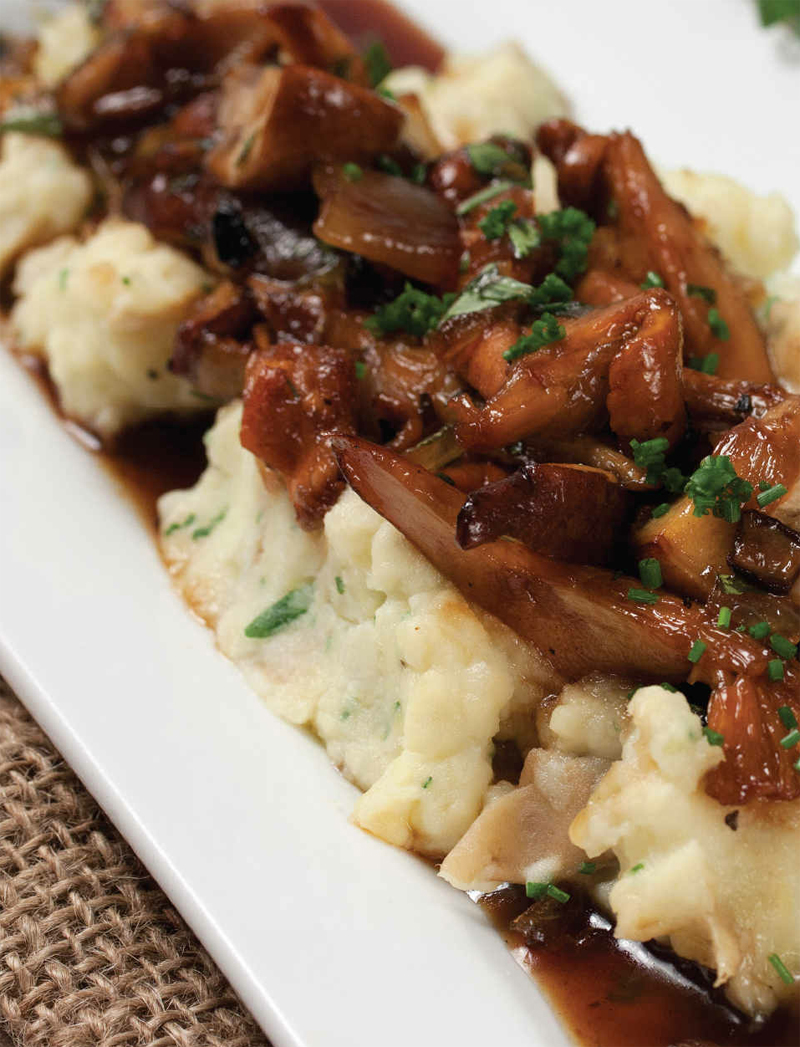 Yukon mashed potatoes with mushroom gravy recipe