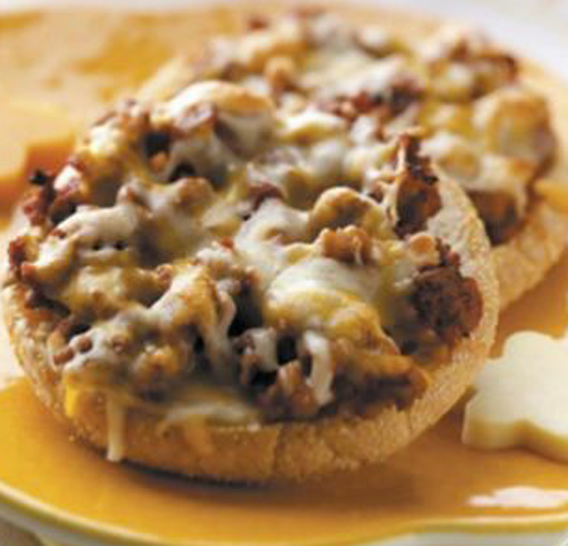 Cheesy English muffins recipe