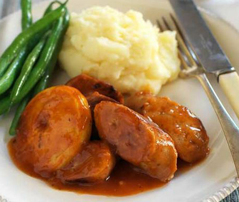 Curried sausages recipe