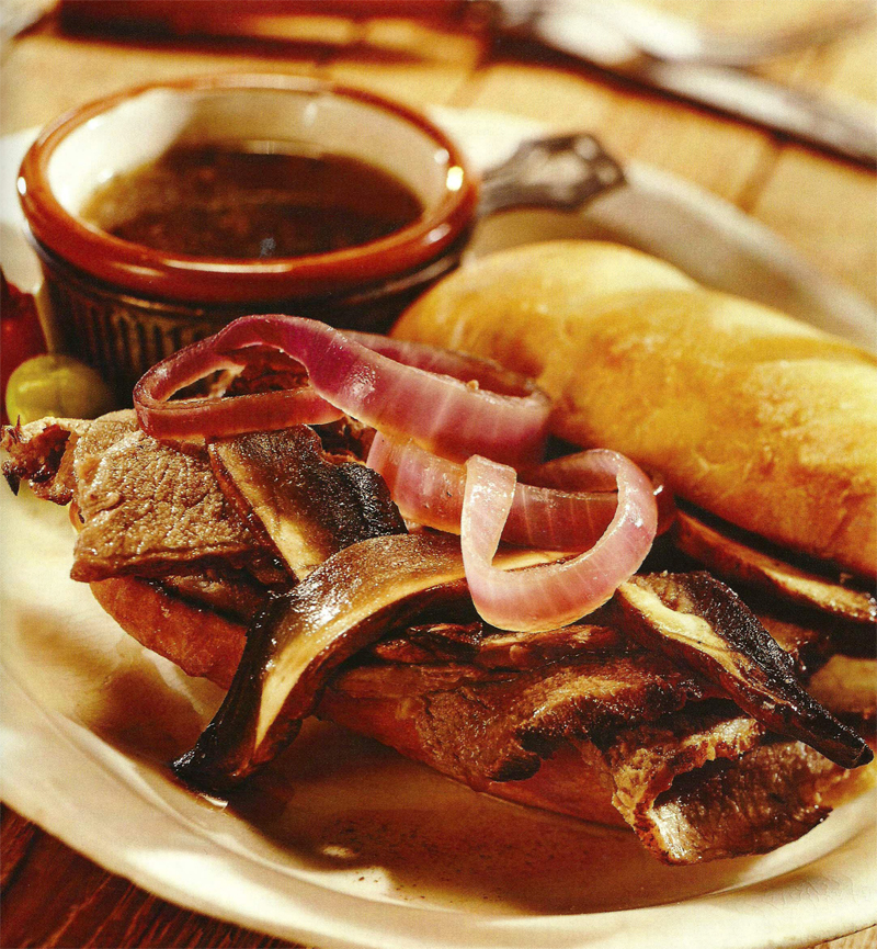 French dip with portobellos recipe