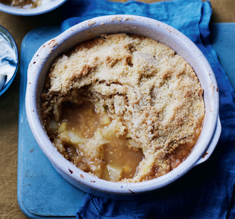 Pear and maple crumble recipe