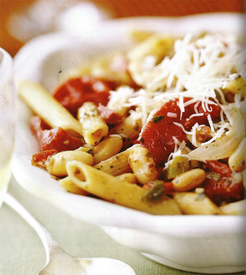 Pesto beans and pasta recipe