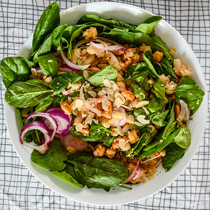 Roasted almond protein salad recipe