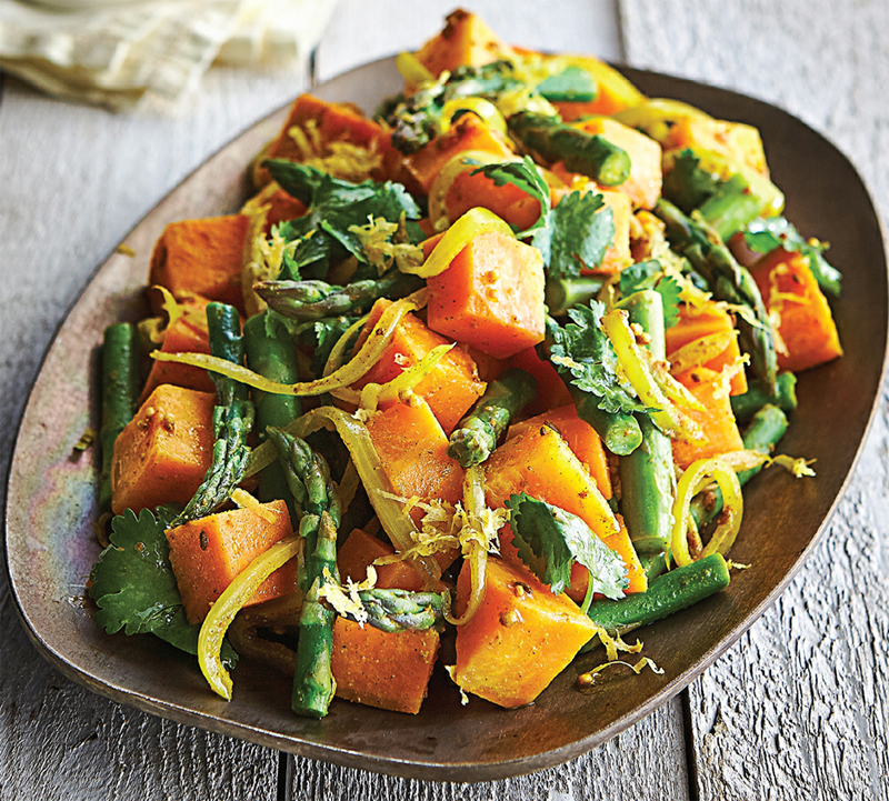 Sweet potato and asparagus salad recipe