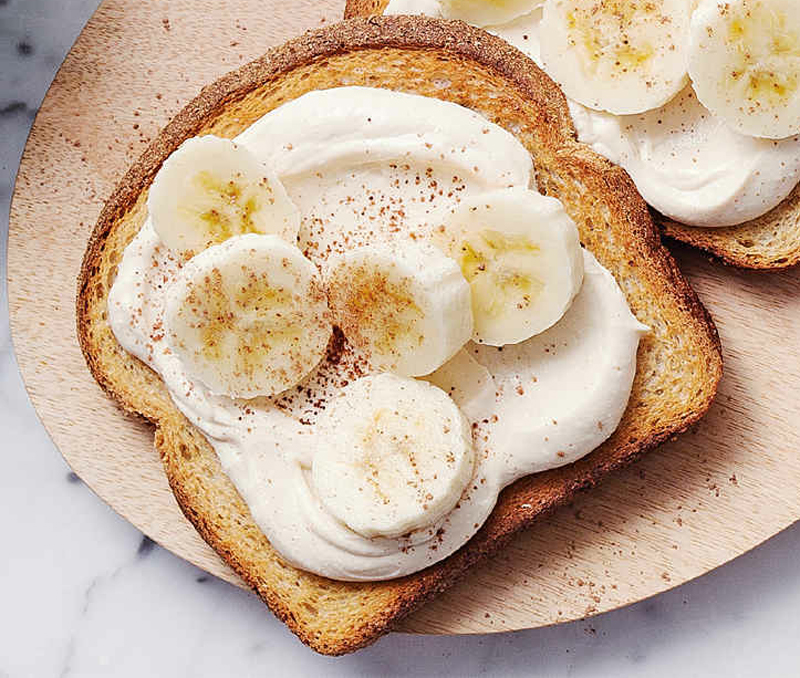 Whipped peanut butter & banana recipe