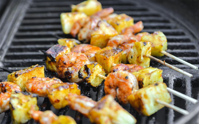 Barbecue pineapple shrimp recipe