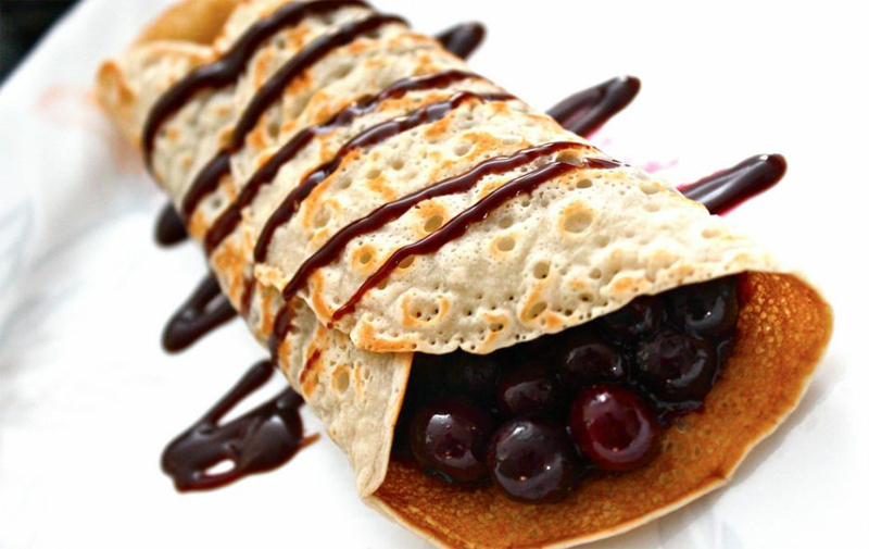 Blueberry crepes recipe