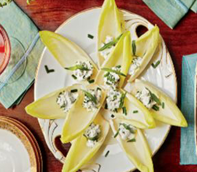 Endive spears with herb cheese recipe