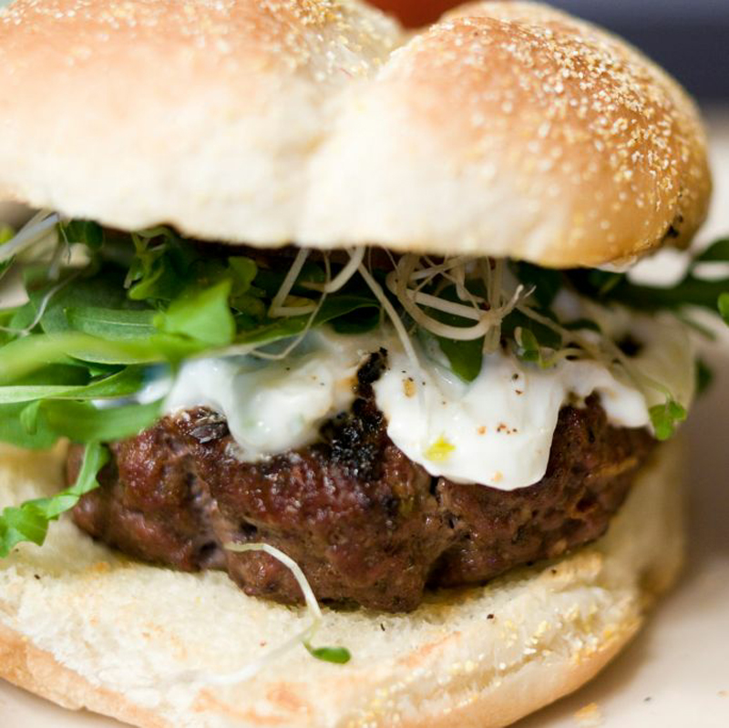 Greek lamb burgers with tzatziki sauce recipe