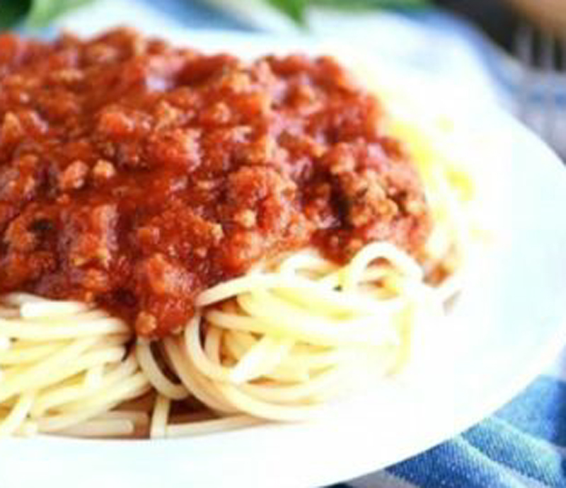Homemade beef & tomato spaghetti recipe