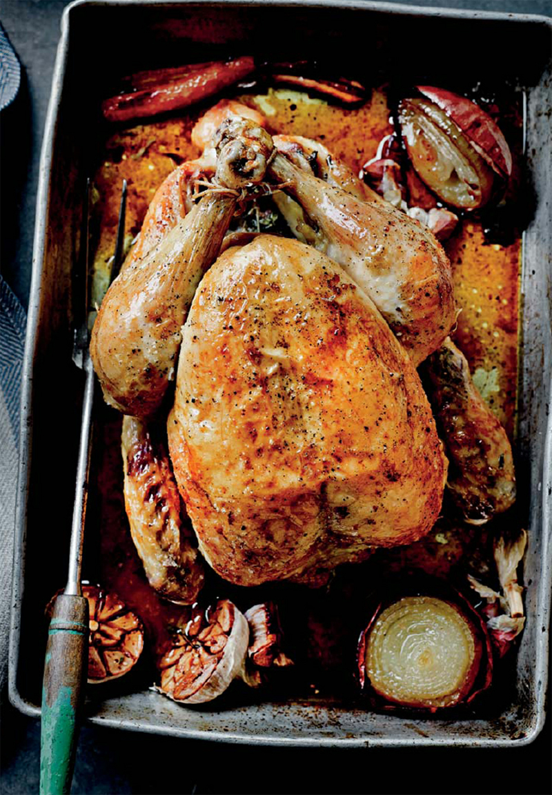 Lemon verbena & thyme-roasted chicken recipe