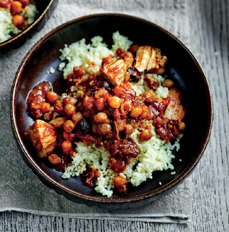 Moroccan chicken & chickpea tagine recipe