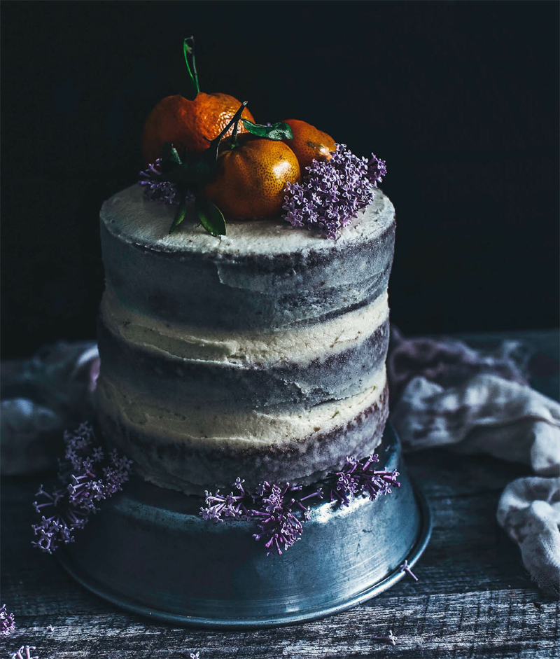 Triple orange cake with honey lavender buttercream recipe