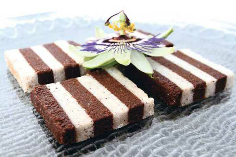 Vanilla and chocolate stripe shortbread recipe